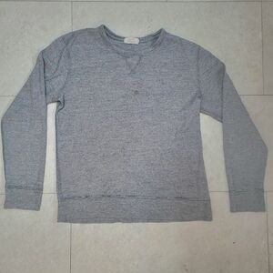 J. Crew Cotton Twisted Jaspe Rib Long Sleeve Shirt Blue Gray 100% Cotton